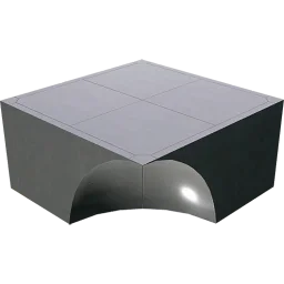 Innere Quarterpipe-Ecke (Invertiert)