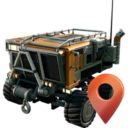 Schlepper-Fahrzeugroute